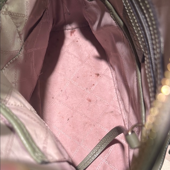 Michael Kors Green Leather Satchel with Gold Hardware - Picture 7 of 8